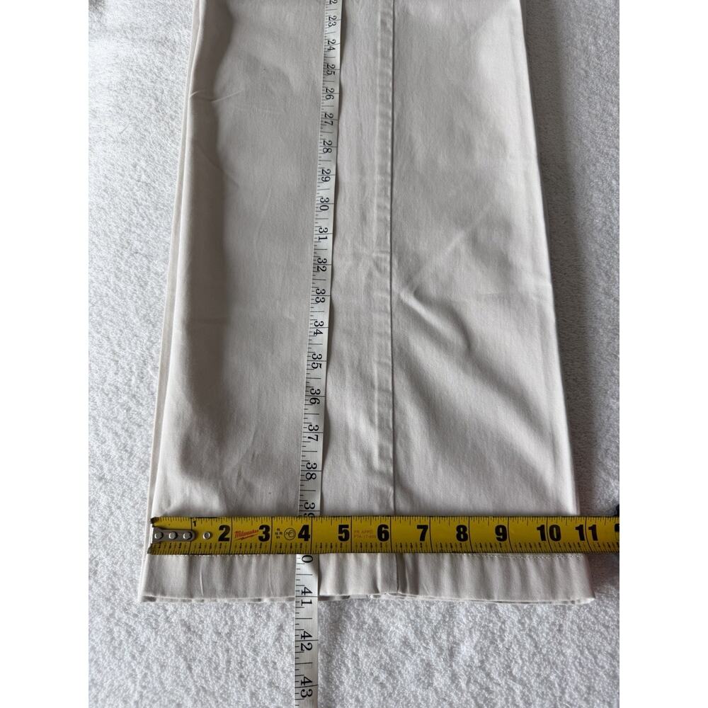 J Jill Ivory Chino Cotton wide leg Pants Women's Timeless Business Size 12 - Picture 6 of 11